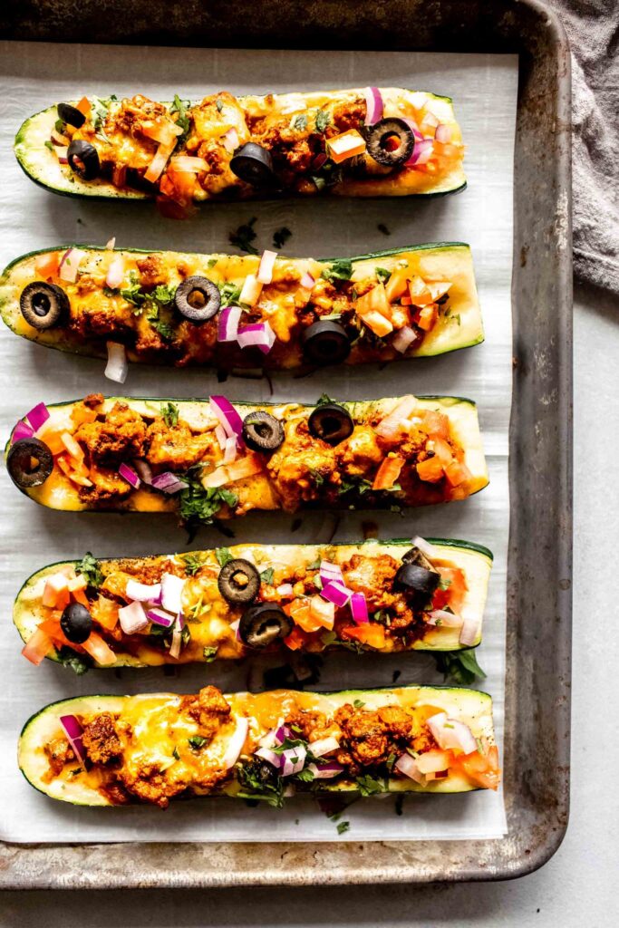 Taco Zucchini Boats Platings and Pairings