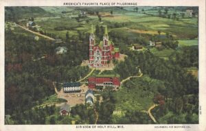 Vintage Postcard Holy Hill Air View