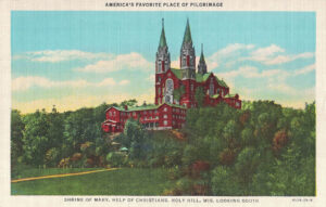 Vintage Postcard Holy Hill Looking South