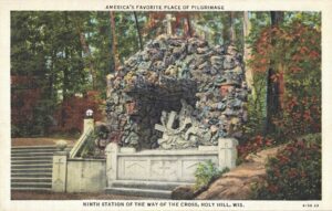 Vintage Postcard Holy Hill Ninth Station of the Way of the Cross