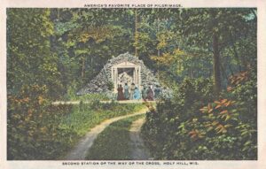 Vintage Postcard Holy Hill Second Station of the Way of the Cross