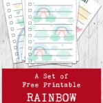 A Set of Free Printable Rainbow To-Do Lists
