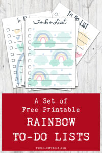 A Set of Free Printable Rainbow To-Do Lists