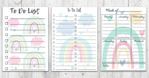 Free Printable Rainbow To-Do Lists