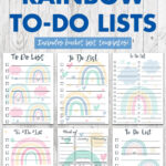 Free Printable Rainbow To-Do Lists