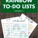 Free Printable Rainbow To-Do Lists