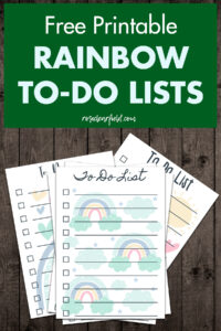 Free Printable Rainbow To-Do Lists