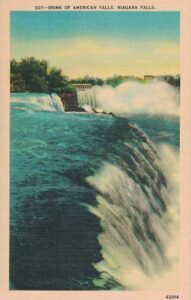 Vintage Postcard Niagara Falls Brink of American Falls