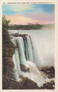 Vintage Postcard Niagara Falls Horseshoe Falls From Goat Island