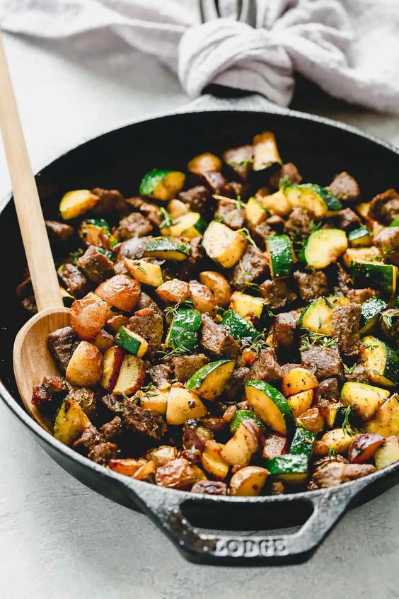 Beef and Zucchini Skillet Primavera Kitchen