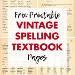 Free Printable Vintage Spelling Textbook Pages