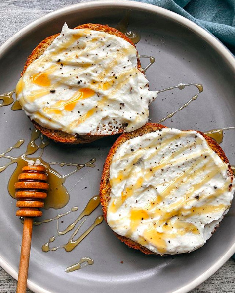 Honey Whipped Ricotta Toast FeedFeed