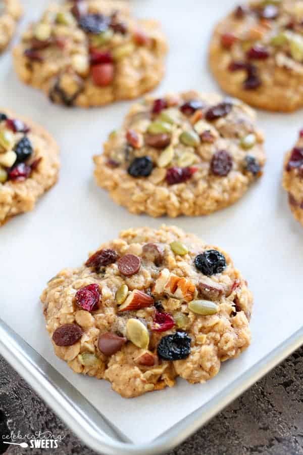 Oatmeal Trail Mix Cookies Celebrating Sweets