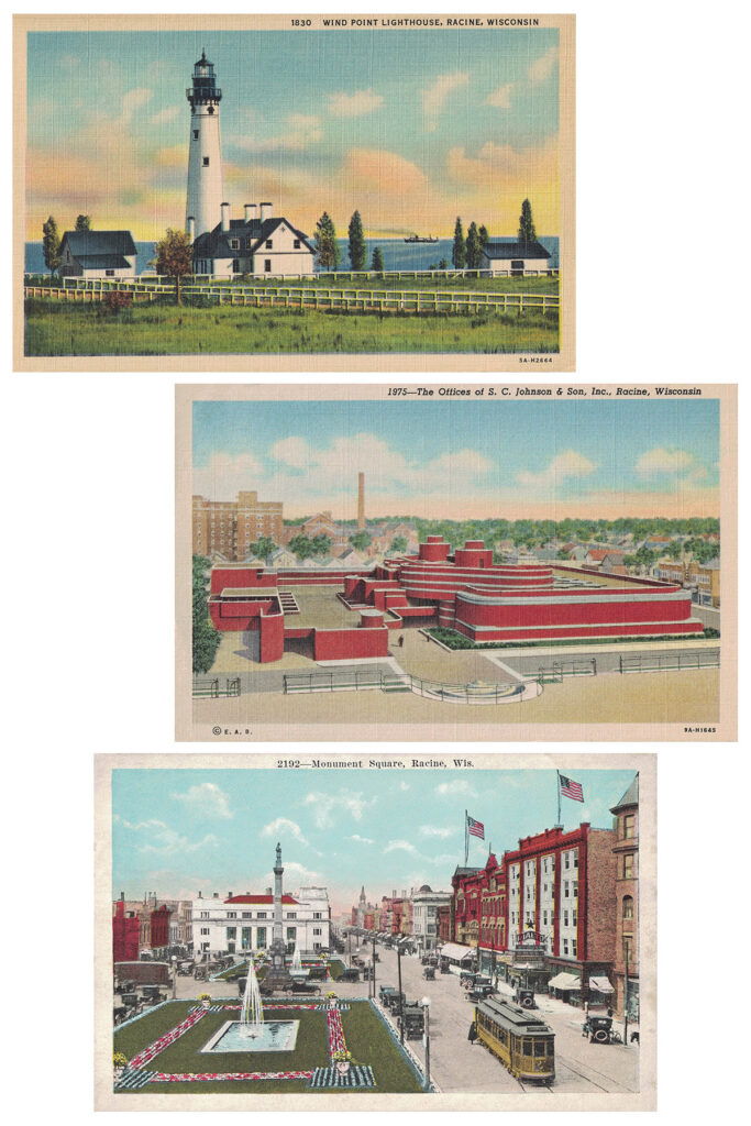 Racine Wisconsin Vintage Postcards Collage