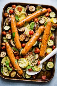 Sheet Pan Ratatouille With Sausage The Modern Proper
