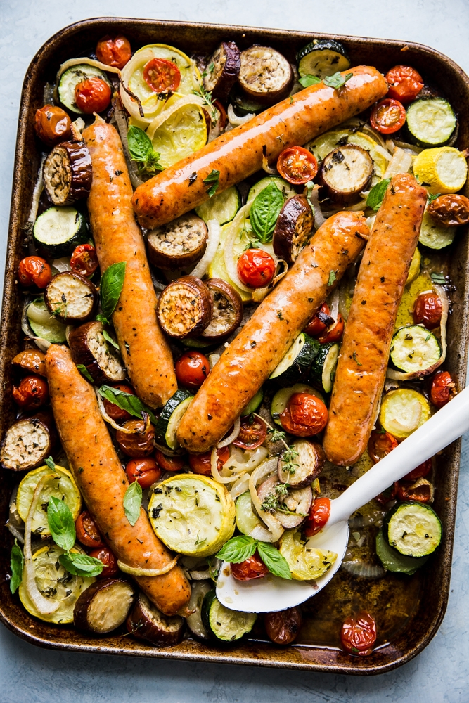 Sheet Pan Ratatouille With Sausage The Modern Proper