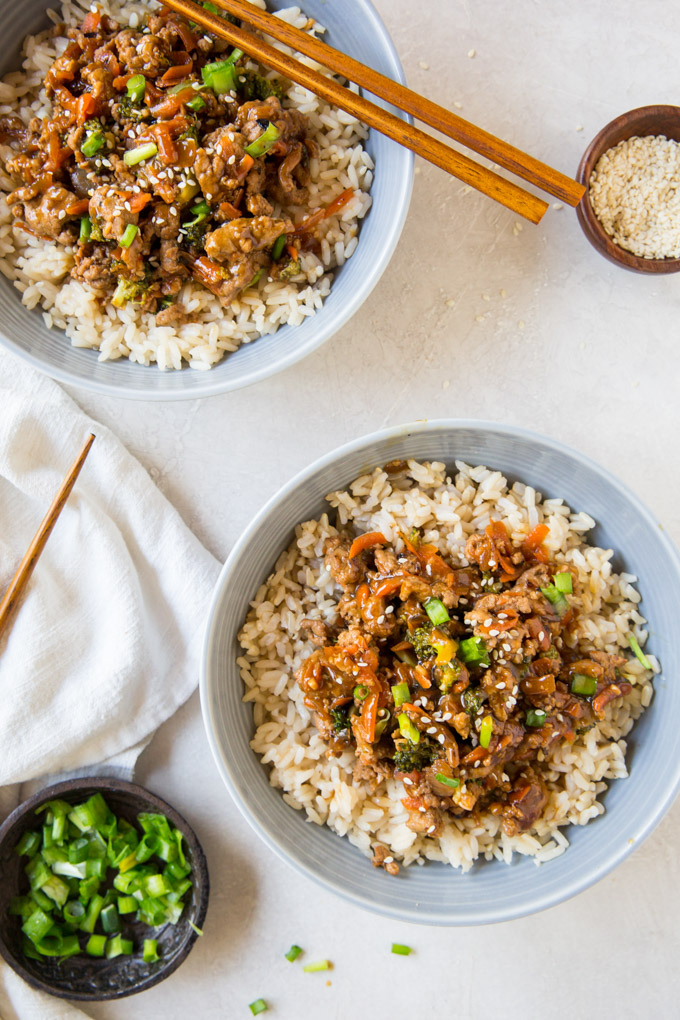 Teriyaki Turkey Rice Bowls Yellow Bliss Road