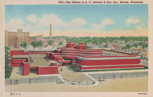 Vintage Postcard Racine The Offices of S. C. Johnson & Son, Inc.