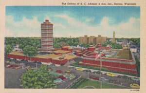Vintage Postcard Racine The Offices of S. C. Johnson & Son, Inc.