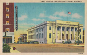 Vintage Postcard Racine United States Post Office