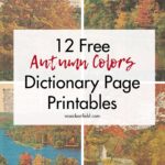 12 Free Autumn Colors Dictionary Page Printables