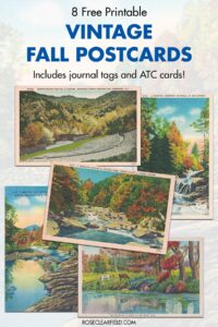 8 Free Printable Vintage Fall Postcards