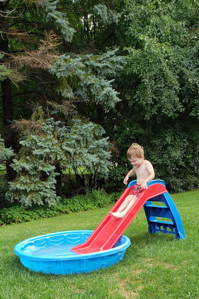 Slide Into Kiddie Pool