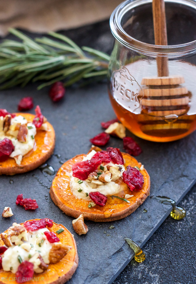 Cranberry Pecan Goat Cheese Sweet Potato Bites Recipe Runner