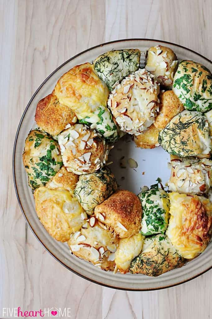 Savory Herb and Cheese Monkey Bread Five Heart Home