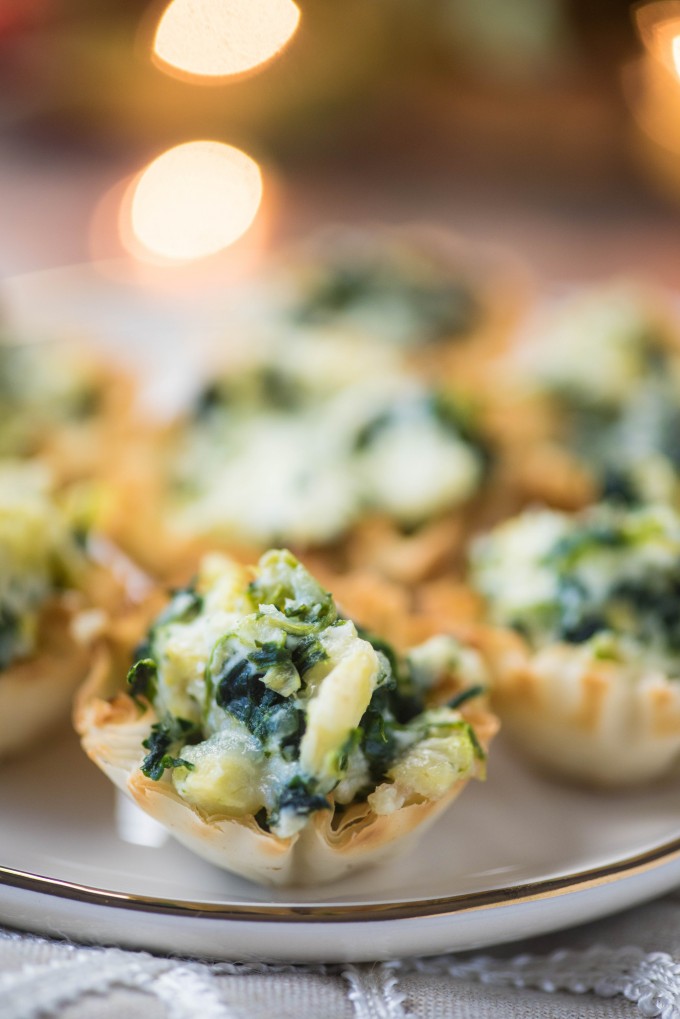 Spinach Artichoke Dip Appetizer Phyllo Cups Go Go Go Gourmet