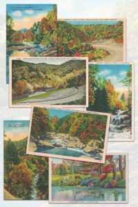 Vintage Autumn Postcards Seven Photo Collage
