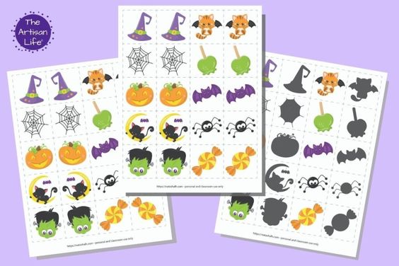 Free Printable Halloween Matching Cards The Artisan Life