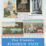 Free Printable Wisconsin State Capitol Building Vintage Postcards