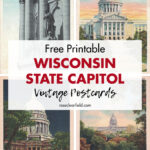 Free Printable Wisconsin State Capitol Vintage Postcards