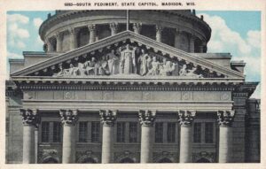 Vintage Postcard Wisconsin Capitol South Pediment