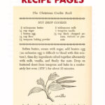 A Set of 24 Free Vintage Christmas Cookie Recipe Pages