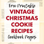 Free Printable Vintage Christmas Cookie Recipes Cookbook Pages