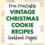 Free Printable Vintage Christmas Cookie Recipes Cookbook Pages