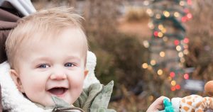 Tommy at the Chicago Botanic Gardens for Christmas