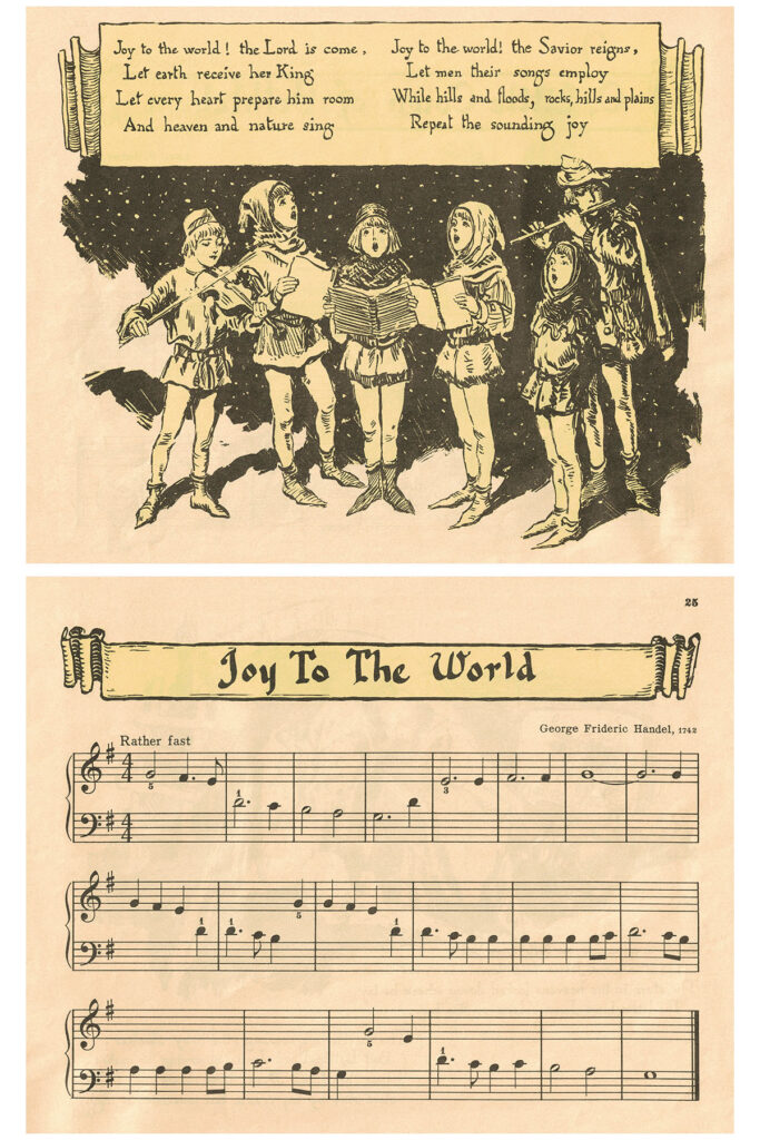 Vintage Beginner Piano Christmas Carols Joy to the World Preview