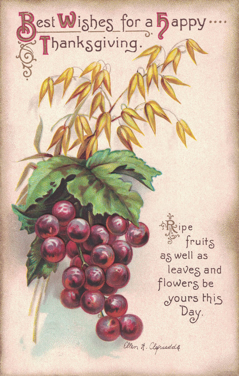 Free Printable Vintage Thanksgiving Postcards • Rose Clearfield