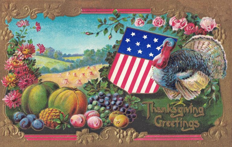 Free Printable Vintage Thanksgiving Postcards • Rose Clearfield