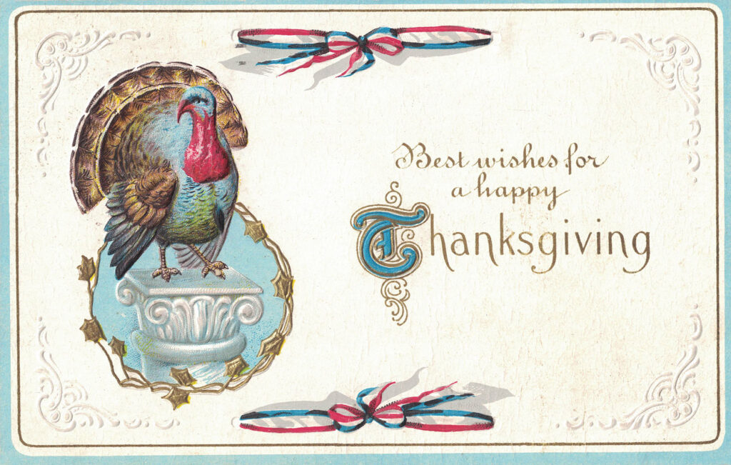 Free Printable Vintage Thanksgiving Postcards • Rose Clearfield