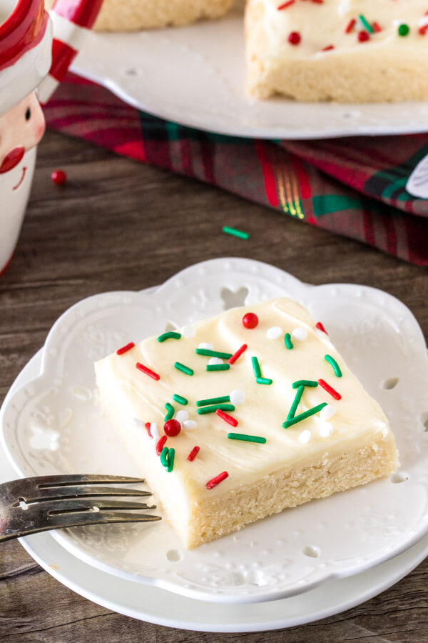 Christmas Sugar Cookie Bars Just So Tasty