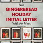 Free Gingerbread Holiday Initial Letter Wall Art Prints