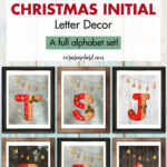 Free Printable Gingerbread Christmas Initial Letter Decor