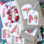 Free Printable Gingerbread Initial Letter Christmas Gift Tags