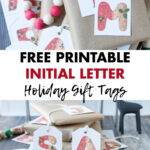 Free Printable Initial Letter Holiday Gift Tags