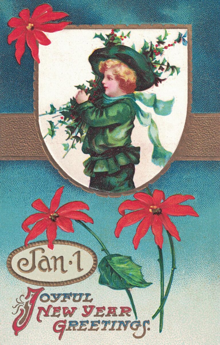 Free Printable Vintage New Year's Postcards • Rose Clearfield