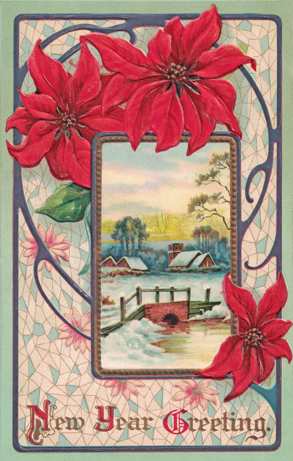 Free Printable Vintage New Year's Postcards • Rose Clearfield